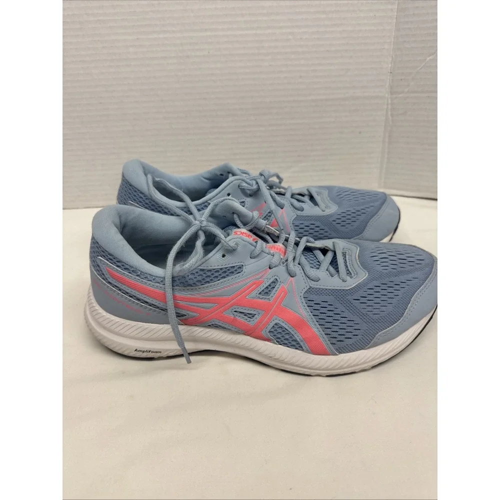 Women's Asics Size 11 Gel Contend 7 Mist/Blazing Coral Athletic Running Shoes